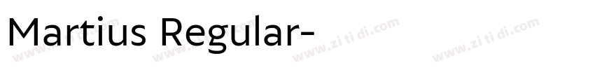 Martius Regular字体转换